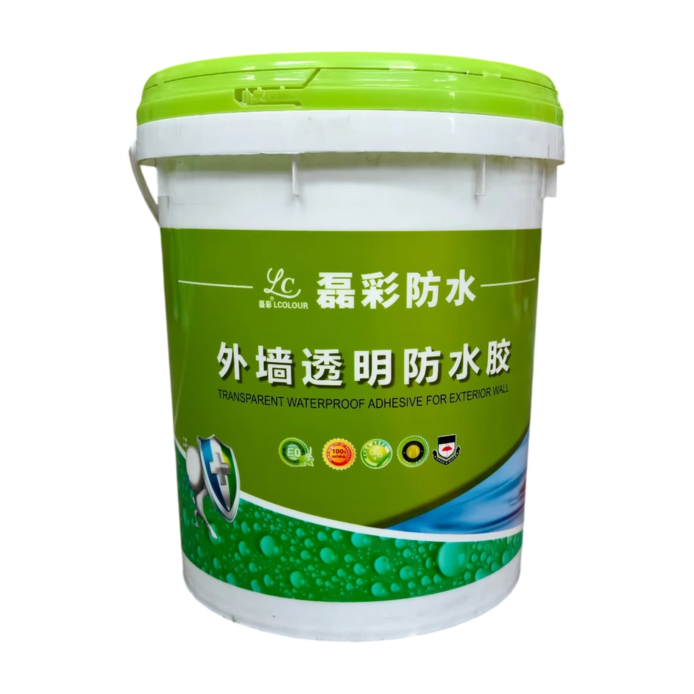 磊彩外墙透明防水胶产品实拍