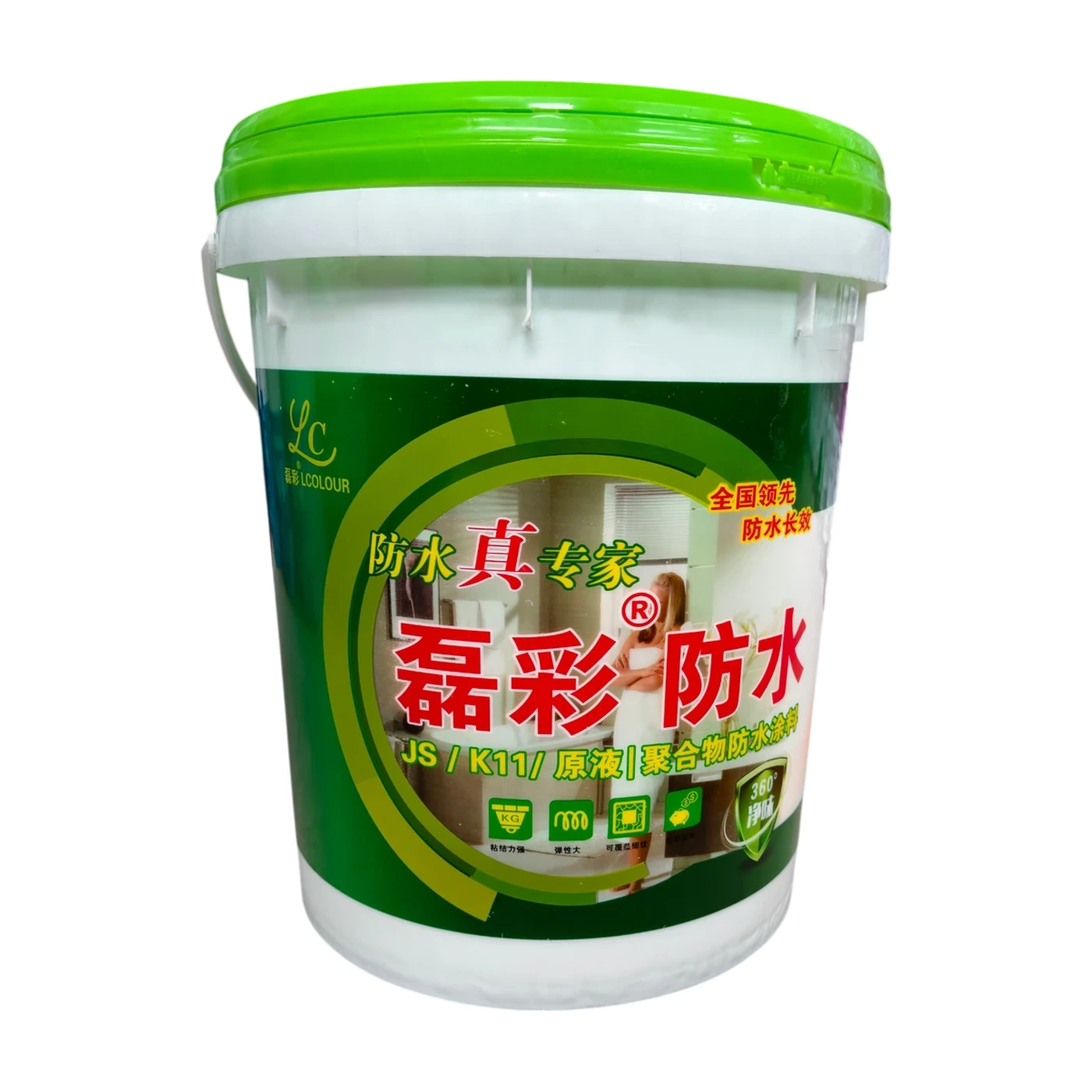 磊彩JS和K11聚合物防水涂料产品实拍