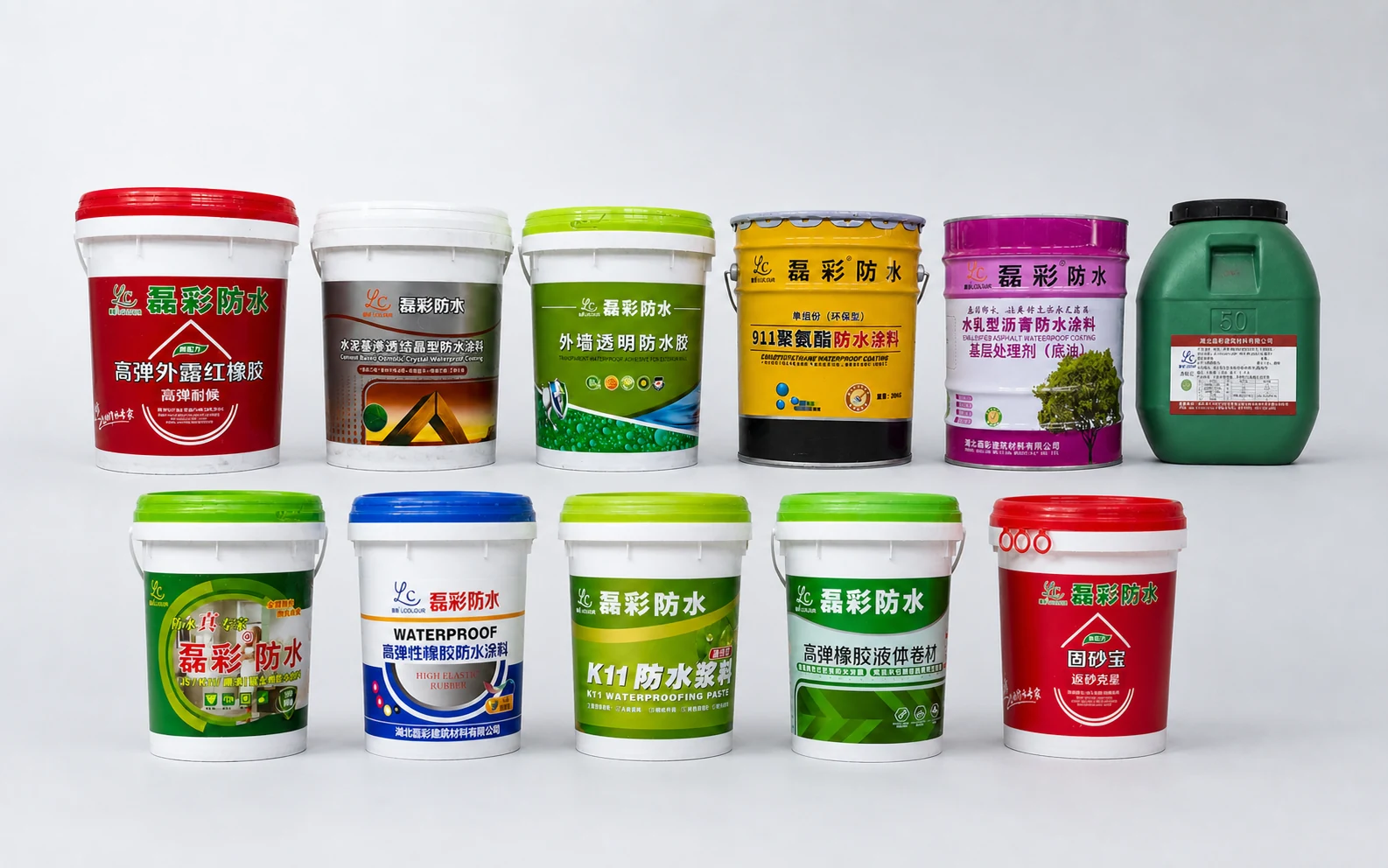 磊彩建筑防水涂料桶装产品组合